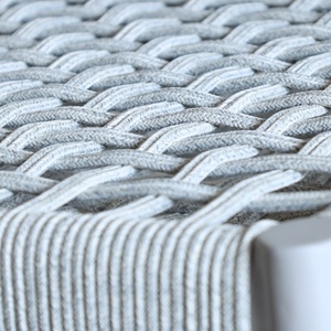 Sgabelli da <span class=keywords><strong>Bar</strong></span> Brio in Corda Intrecciata Leggera, Effetto Legno, in Alluminio, Altezza Bancone, per Hotel, Ristoranti, Cucine e <span class=keywords><strong>Bar</strong></span> - Product Image 4