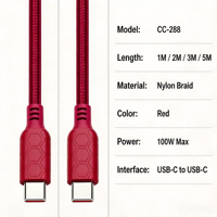 Câble tressé en nylon Type-C vers Type-C Togudu, transfert de données 480 Mbps, charge rapide, CC-288, universel multi-appareils