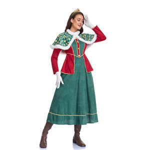 Costume d'Halloween, robe de reine <span class=keywords><strong>médiévale</strong></span> rétro, longue jupe, tenue de spectacle, style <span class=keywords><strong>ferme</strong></span> européenne - Product Image 5