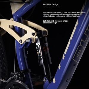 Bicicletta da Montagna alla Moda con Sospensione Completa, Telaio in Acciaio ad Alto Tenore di Carbonio, 26/27.5/24 Pollici, Freni a Disco, Qualità da Corsa - Product Image 4