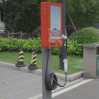 Borne de Recharge Commerciale 7kW GB/T AC avec WiFi 4G et Paiement Intelligent par Carte, Wallbox EVSE pour Centres Commerciaux et Parkings Publics