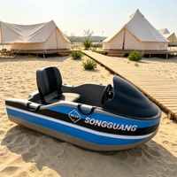 Bateau à réaction électrique en matériau PEE, moteur refroidi par eau 15 kW, batterie au lithium ternaire 72V90A, vitesse maximale 40 km/h, charge maximale 300 kg, 2 places