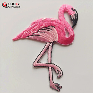 맞춤형 크기 플라밍고 패치 플라밍고 자수 다리미 패치에 플라밍고 자수 패치 다리미 - Product Image 6