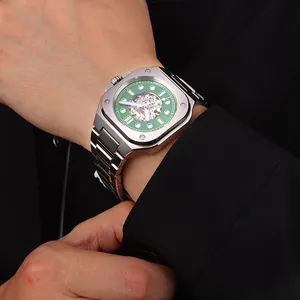 남성용 개인 라벨 방수 핫 세일 도매 손목시계 자동 기계식 시계