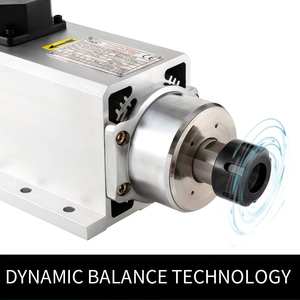 มอเตอร์สปินเดิลความเร็วสูง4KW ER25 4ตลับลูกปืนเซรามิกสำหรับเครื่องแกะสลักเราเตอร์ซีเอ็นซีระบายความร้อนด้วยอากาศ - Product Image 5