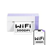 Imprimante thermique Wi-Fi Phomemo PM-344-WF 300 DPI, imprimante d'étiquettes électroniques haute résolution, imprimante d'étiquettes d'expédition