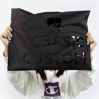 Sac de verrouillage à glissière givré imprimé personnalisé transparent pour vêtements