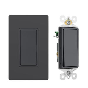 Saklar lampu ganda elektrik plastik hitam DS15 kualitas tinggi dengan perlindungan arus pendek - Product Image 1