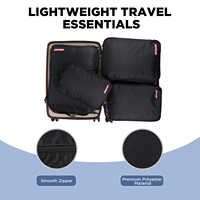 Logo personnalisé Ensemble de 5 sacs organisateurs de voyage extensibles Cubes d'emballage de compression pour valise de voyage