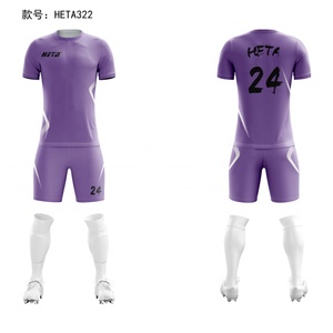Vêtements de football de haute qualité pour hommes, maillots de football respirants, shorts, ensemble de maillots de football par sublimation, maillot et short de football - Product Image 1