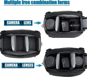 Estuche para cámara de cintura DSLR SLR Bag Sling Shoulder Camera Bag Paquete resistente al agua para estuche de transporte de cámara