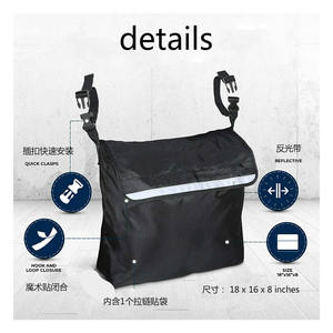 Sac de rangement à double niveau pour accoudoir et dossier de <span class=keywords><strong>fauteuil</strong></span> <span class=keywords><strong>roulant</strong></span> Oxford, avec fonction de suspension, pour <span class=keywords><strong>fauteuil</strong></span> <span class=keywords><strong>roulant</strong></span> électrique, utilisation en armoire - Product Image 2