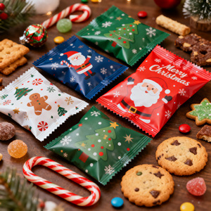 Giáng sinh tùy chỉnh thực phẩm bao bì túi kẹo Cookie sô cô la thạch đồ chơi trở lại con dấu Túi tự niêm phong bao bì túi Composite - Product Image 5