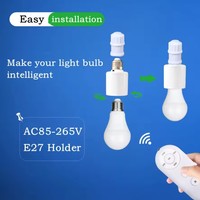 Temporizador inalámbrico E27 Control remoto 85V-265V Adaptador universal para dormitorio de múltiples lámparas Habitación de bebé Hogar inteligente