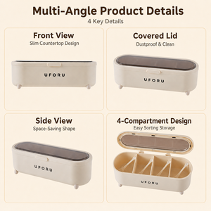 UFORU Organizzatore di Spezie, Contenitore in Plastica per Spezie, <span class=keywords><strong>Set</strong></span> di Contenitori per Organizzazione e Conservazione delle Spezie in Cucina - Product Image 3