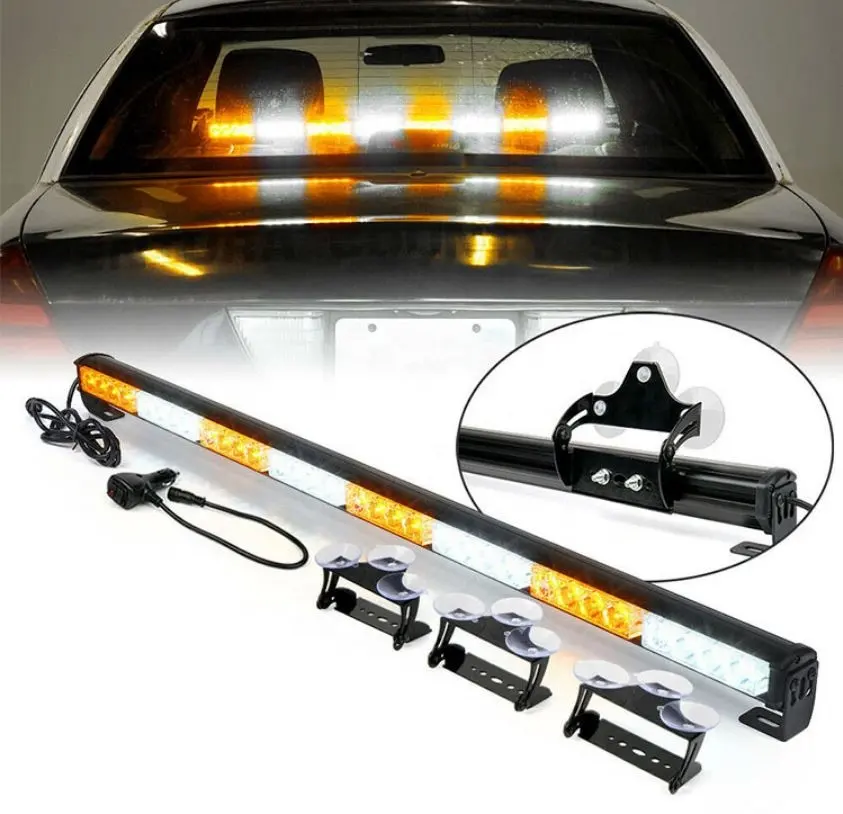 Luz led estroboscópica de montaje interior para coche, luz de advertencia para salpicadero de camión, para interior