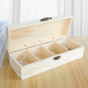 Wooden Storage <b>Box</b> 15x15x6cm 12 Compartment Jewelry Organizer Desktop Organizer <b>With</b> <b>Lid</b> For <b>Small</b> Items - Product Image 2