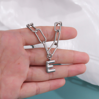 À la mode Dainty Trombone Chaîne Bracelets Cubique Zircone A-Z Initiale Bulle Lettre Bracelet pour Femmes Bijoux Cadeaux