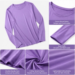 Neues Grenzüberschreitendes Langarm-Schrubbhemd mit Rundhalsausschnitt, Medizinische Herbst-Winter-Arbeitskleidung mit Futter aus Polyester-Dobby-Gewebe, Unisex - Product Image 3