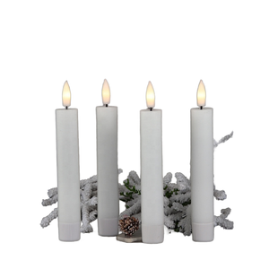 Nouvel ensemble de 2 bougies LED électriques sans flamme à piles, blanc chaud scintillant, en cire de paraffine, pour décoration intérieure - Vente en gros AY 2025 - Product Image 1