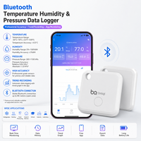 Thermomètre hygromètre numérique Bluetooth haute précision avec écran LCD, capteur de température et d'humidité, moniteur intelligent pour intérieur et cuisine, en plastique