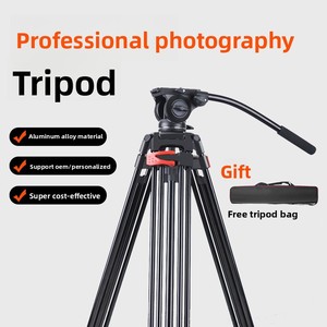 Trépied professionnel pour photographie, vidéo, <span class=keywords><strong>film</strong></span> et diffusion en direct, trépied hydraulique portable de 1,8 m pour appareils photo reflex numériques - Product Image 1