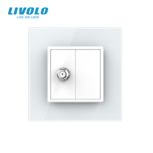 Prises murales satellite LIVOLO standard britannique 86x86mm, module fonctionnel 22.5x45mm pour <span class=keywords><strong>antenne</strong></span> <span class=keywords><strong>TV</strong></span> HD 4K 8K UHD - Product Image 2
