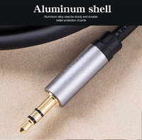 Coque métallique personnalisée, câble Audio de voiture, 0.25m 0.5m 1m 1.2m 1.8m 2m 3m, prise jack 3.5mm, Aux