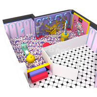 Aire de jeux intérieure interactive populaire pour enfants jeux de projection de douche de balle aire de jeu souple fosse à balles équipement de canon de jeu de vaisseau spatial