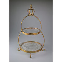 Support de présentation de gâteaux décoratif en métal doré pour pâtisseries, cupcakes, nouveau style, plateau de service pour événements, banquets, réceptions Omega