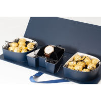 Coffret cadeau en carton ondulé pour la fête des pères lettre fleur et carte d'anniversaire revêtement UV imprimé cadeau et artisanat