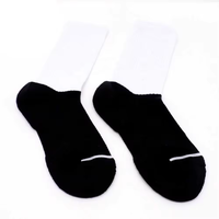 Chaussettes de cyclisme personnalisées imprimées Chaussettes de sport en coton blanc vierge à sublimation pour hommes