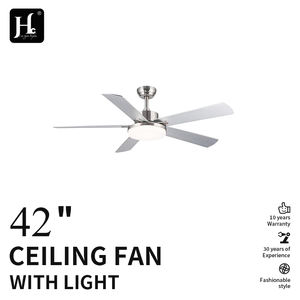 Ventilateur de plafond LED avec 6 pales en panneau de fibres de bois de densité moyenne, vent naturel de grande capacité, ventilateur à 6 vitesses avec éclairage LED - Product Image 2