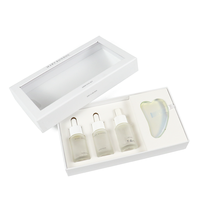 Coffret d'emballage de luxe écologique en carton rigide pour parfums et cosmétiques, avec gaufrage, pour flacons en verre vides de 50ml/100ml, crème visage et poudre libre