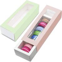 Boîte en carton de luxe personnalisée à forte demande pour macarons, gâteaux, chocolats et biscuits avec fenêtre d'emballage