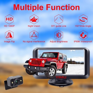 Sistema de Monitor de cámara trasera de coche con cable IPS de <span class=keywords><strong>5</strong></span> pulgadas con OSD Manual impermeable 720P HD cámara para autobús, camión, carretilla elevadora - Product Image 3