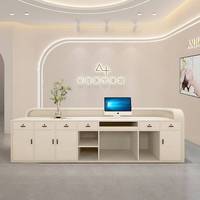 Comptoir de bar minimaliste moderne pour entreprise, réception d'hôtel, bureau d'accueil, comptoir de caisse pour salon de beauté et clinique esthétique