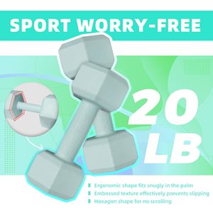 Neoprene Anti-Slip <b>Dumbbell</b> Hand Weight Sets 5/10/15/20lbs 5 Colors Arms Body Exercise Free Weights Women Men Home Gym Equipment - Product Image 4