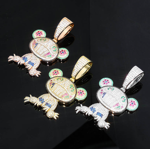 diamantes takashi murakami Sr. DOB perezoso Folovora de personaje de dibujos animados lindo colgante collar - Product Image 2