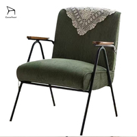 Chaises de salon de haute qualité en cuir accoudoir en bois massif jambe en métal chaise longue canapé ensemble de meubles fauteuil luxueux