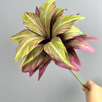 Plante Artificielle en Bambou Lily, Faite à la Main, Moderne, en Pot, pour Intérieur et Extérieur, Décoration Florale d'Entrée, Banane Rouge