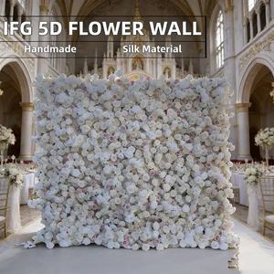 Toile de fond murale 5D à fleurs 8x9 pieds pour décoration intérieure, idéale pour Thanksgiving, Pâques, mariage - Product Image 4