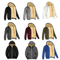 Manteau d'Hiver de Bonne Qualité pour Homme, Veste en Velours Ample, Cardigan Épais en Polaire à Col Montant, Tenue Tendance, Sweat à Capuche Décontracté en Toile pour Homme