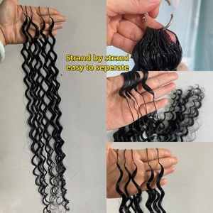 Extensiones de Cabello Tejidas a Crochet con Fibra de Proteína Estilo Nudos Fantasma, Ondas Profundas, Rizos Birmanos, Suaves y Ondulados, Estilo Boho - Product Image 6