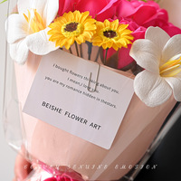 Sabun Wangi Buket Mawar Bunga Matahari Campuran Lily Bungkus Bunga Abadi Hadiah Valentine Pernikahan Grosir