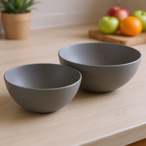 ชุดชาม MAGU ดีไซน์ธรรมชาติ สีเทาด้าน จำนวน 2 ใบ - Product Image 3