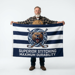 Knitted Polyester Custom Anniversary Banners HD Sublimation Print for Birthday Party Any Logo Design Weatherproof Y