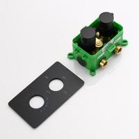 Ensemble de douche thermostatique encastré noir mat pour salle de bain d'hôtel