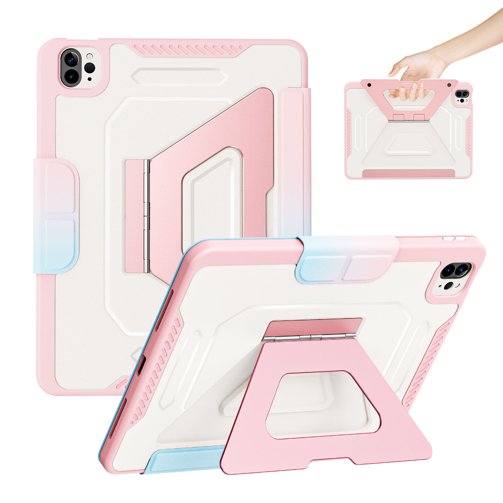 ไล่ระดับสีชมพูและสีฟ้า