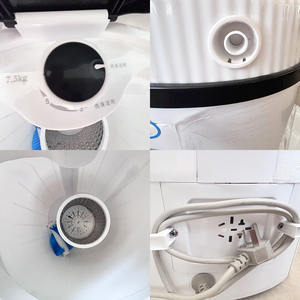 Lavadora de zapatos semiautomática pequeña de un solo cilindro de cubo redondo grande para el hogar - Product Image 6
